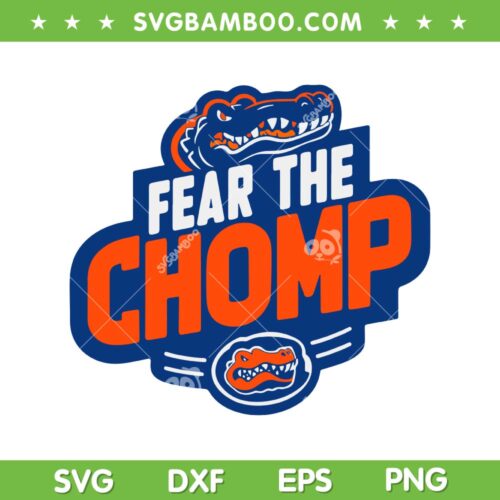 Florida Fear The Chomp SVG PNG, Florida Gators SVG, Funny Florida Gators Logo DXF SVG PNG EPS
