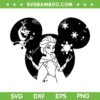 Frozen Elsa Olaf Mouse Ear SVG PNG, Elsa Mickey Ears SVG, Disney Mouse Princess Elsa DXF SVG PNG EPS