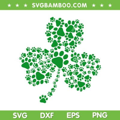 Funny Dog Paw Print Costume SVG PNG, Dog Shamrock St Patrick's Day SVG, Paw Shamrock DXF SVG PNG EPS Funny Dog Paw Print Costume SVG PNG, Dog Shamrock St Patrick's Day SVG, Paw Shamrock DXF SVG PNG EPS