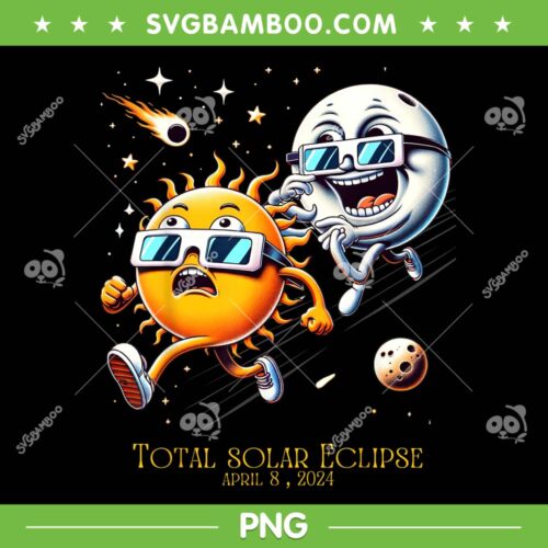 Funny Total Solar Eclipse PNG, 8 4 2024 Sun Flees Moon PNG, Totality Moon Event 2024 PNG