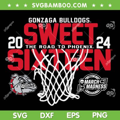Gonzaga Bulldogs Sweet 16 SVG PNG, March Madness 2024 SVG, Basketball Navy DXF SVG PNG EPS Gonzaga Bulldogs Sweet 16 SVG PNG, March Madness 2024 SVG, Basketball Navy DXF SVG PNG EPS