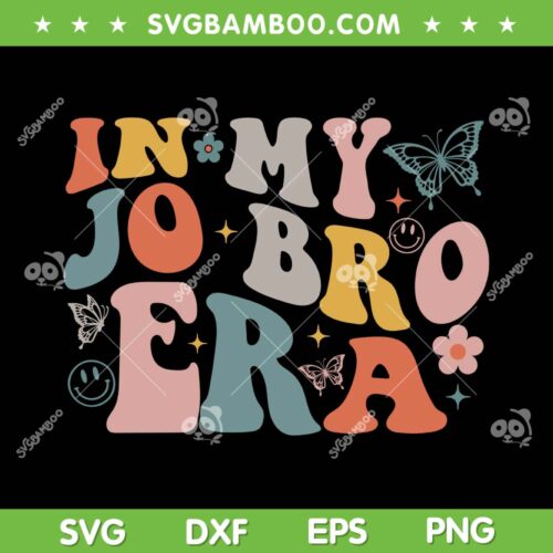 Groovy Retro In My Jo Bro Era SVG PNG, Funny Brother Era SVG, Jonas Brothers DXF SVG PNG EPS