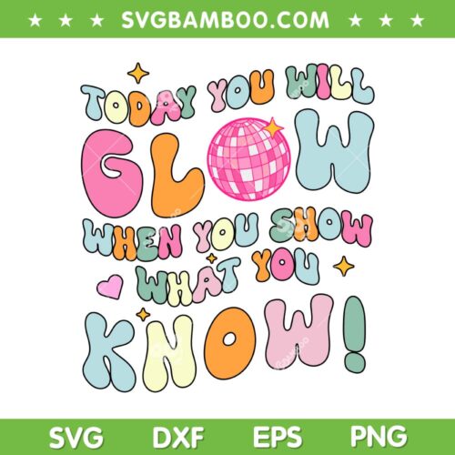 Groovy Show What You Know Test SVG, Testing Day Teacher Student SVG, Test Day 2024 DXF SVG PNG EPS