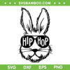 Hip Hop Bunny Face With Sunglasses SVG, Hip Hop Happy Easter SVG, Cool Bunny DXF SVG PNG EPS