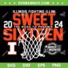 Illinois Fighting Illini Sweet 16 SVG PNG, 2024 March Madness SVG, Mens Basketball Teams DXF SVG PNG EPS Illinois Fighting Illini Sweet 16 SVG PNG, 2024 March Madness SVG, Mens Basketball Teams DXF SVG PNG EPS