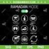 Islamic Ramadan Fasting Mode On SVG PNG, Ramadan Mode On SVG, Ramadan Kareem DXF SVG PNG EPS