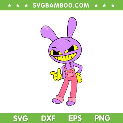 Jax Digital Circus SVG PNG, Jax From The Amazing Digital Circus SVG, Cute Cartoon Characters DXF SVG PNG EPS