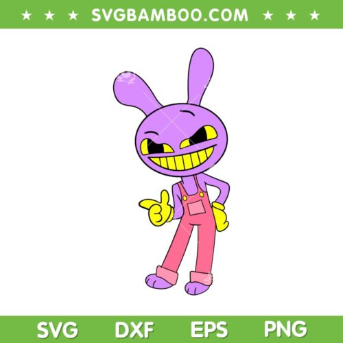 Jax Digital Circus SVG PNG, Jax From The Amazing Digital Circus SVG, Cute Cartoon Characters DXF SVG PNG EPS