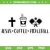 Jesus Coffee Pickleball SVG PNG, Christian Carpenter Woodworking SVG, Funny Jesus Pickleball DXF SVG PNG EPS
