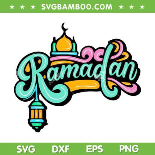Kids Ramadan Kareem SVG PNG, Ramadan Month SVG, Children Cartoon DXF SVG PNG EPS