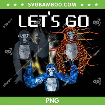 Let's Go Gorilla Tag PNG, Monke Tag Gorilla PNG, VR Video Gamer Gorilla PNG