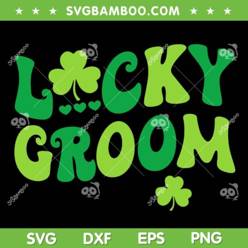 Lucky Groom Bride Couples SVG PNG, Wedding St Patrick's Day SVG, Lucky Shamrock DXF SVG PNG EPS