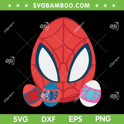 Marvel Spider Man Easter Eggs SVG PNG, Spider Friends Eggs SVG, Marvel Easter Spiderman DXF SVG PNG EPS