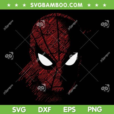 Marvel Spider Man Far From Home SVG PNG, Close Up Spiderman SVG, Spider Man Face DXF SVG PNG EPS