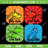 One Fish Two Fish Red Fish Blue Fish SVG PNG, Dr Seuss Fish SVG, Dr Seuss Day DXF SVG PNG EPS
