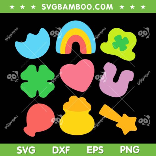 Patrick's Day Lucky Charm SVG PNG, Cute Icon Saint Patrick Day SVG, Charm Shamrock DXF SVG PNG EPS