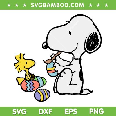 Peanuts Snoopy Easter Egg SVG PNG, Easter Day Snoopy SVG, Cute Easter DXF SVG PNG EPS