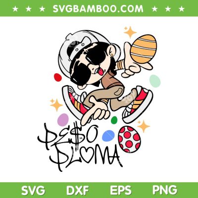 Peso Pluma Easter Day SVG PNG, Cute Baby Peso Pluma SVG, Chibi Singer DXF SVG PNG EPS