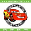 Pixar Cars Lightning McQueen SVG PNG, Retro Pixar Car SVG, McQueen Car DXF SVG PNG EPS