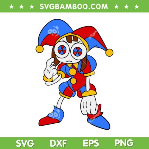 Pomni Digital Circus SVG PNG, Pomni From The Amazing Digital Circus SVG, Pomni Sad DXF SVG PNG EPS