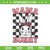 Retro Groovy Mama Bunny SVG PNG, Easter Bunny Mom SVG, Mother Easter Day DXF SVG PNG EPS