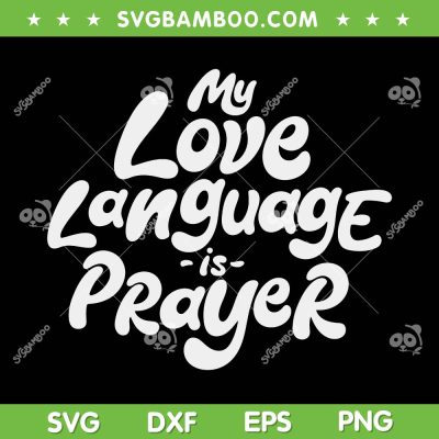 Retro My Love Language Is Prayer SVG, Jesus Christian Easter SVG, Pray On It DXF SVG PNG EPS