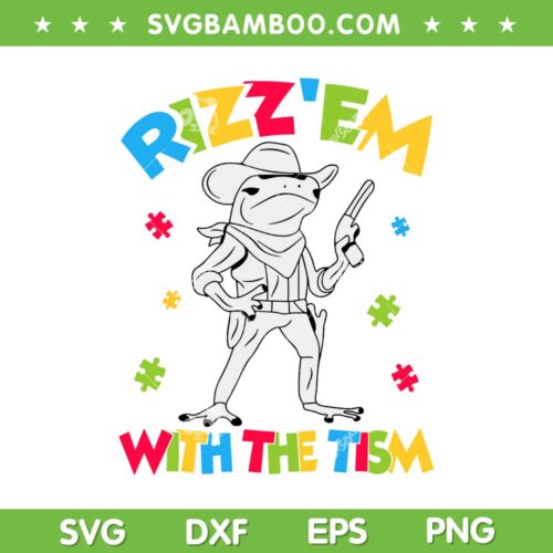 Rizz'em With The Tism SVG PNG, Autistic Rizz SVG, Autism Awareness Kids DXF SVG PNG EPS