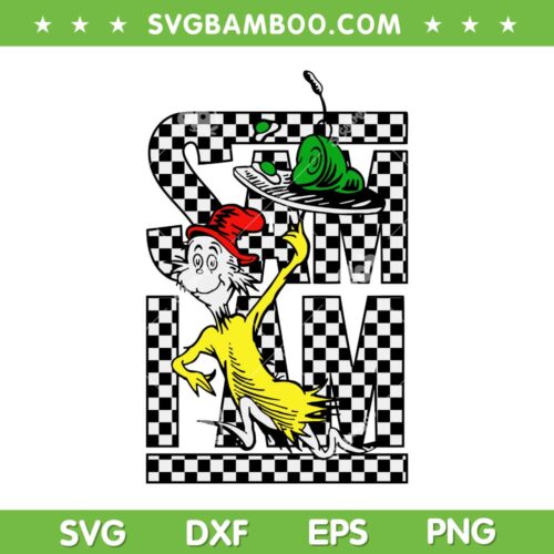 Sam I Am SVG PNG, Dr Seuss And Sam SVG, Green Eggs And Ham DXF SVG PNG EPS