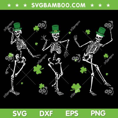 Skeletons Dancing St Patrick's Day SVG, Skeleton Leprechaun SVG, Skull Leprechaun Shamrock DXF SVG PNG EPS Skeletons Dancing St Patrick's Day SVG, Skeleton Leprechaun SVG, Skull Leprechaun Shamrock DXF SVG PNG EPS