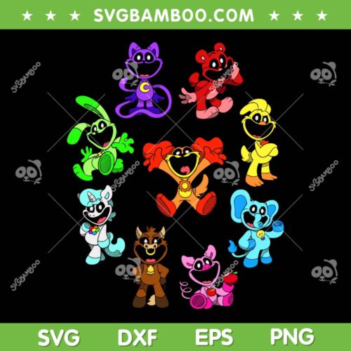 Smiling Critters Catnap SVG PNG, Dogday Lover SVG, Catnap Fall In Love DXF SVG PNG EPS