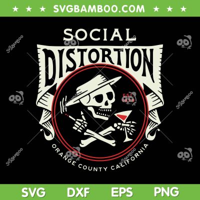 Social Distortion Skelly SVG PNG, Orange County California SVG, Skull Social Distortion DXF SVG PNG EPS