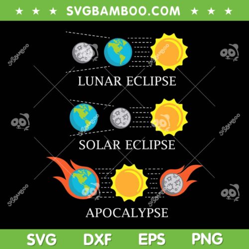 Solar Eclipse 2024 Graphic SVG PNG, Lunar Eclipse Solar Eclipse Apocalypse SVG, USA Solar Eclipse DXF SVG PNG EPS