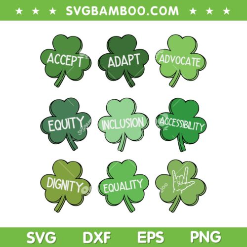 Special Education Teacher SVG PNG, St Patrick's Day Teacher SVG, Irish Shamrock DXF SVG PNG EPS