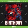 Spider Man Web Swing 5th Birthday PNG, 5 Year Old Birthday Spider Man PNG, Spiderman Birthday Boy PNG
