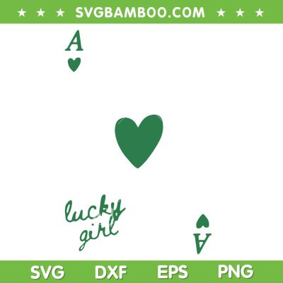 St Patrick's Day Card SVG PNG, Lucky Girl Card Heart SVG, Lucky Girl Shamrock DXF SVG PNG EPS St Patrick's Day Card SVG PNG, Lucky Girl Card Heart SVG, Lucky Girl Shamrock DXF SVG PNG EPS