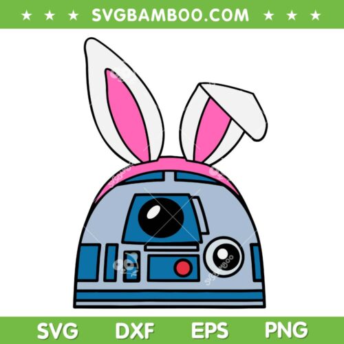 Star Wars R2 D2 Bunny Easter SVG PNG, Star Wars Easter Bunny Ears SVG, R2D2 Easter Egg DXF SVG PNG EPS