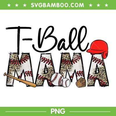 T Ball Mom Leopard PNG, Mother's Day Mama Tee Ball PNG, Baseball Mom Leopard PNG