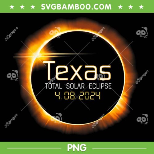 Texas 2024 Solar Eclipse PNG, Texas USA Totality PNG, Texas Total Solar Eclipse 4 08 2024 PNG