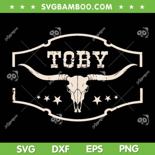 Toby Cow Skull SVG PNG, Vintage Team Toby Family Pride SVG, Toby Keith DXF SVG PNG EPS