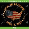 Total Solar Eclipse America Map PNG, April 8 2024 USA Map PNG, US Total Solar Eclipse Map PNG
