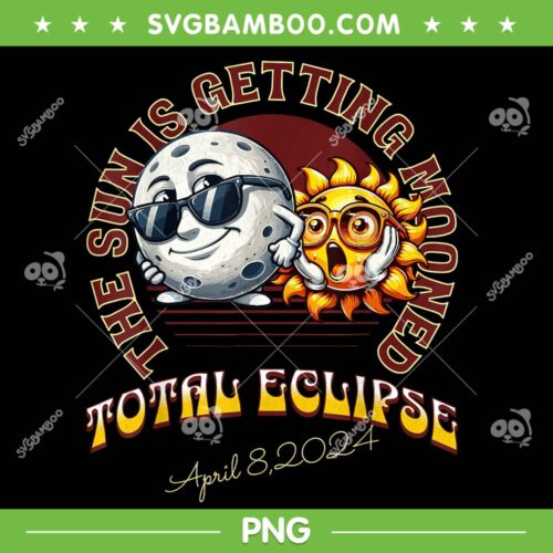 Total Solar Eclipse Chase 2024 PNG, Sun Is Getting Mooned PNG, Total Eclipse April 8 2024 PNG