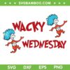Wacky Wednesday SVG PNG, Dr Seuss Thing 1 Thing 2 SVG, Read Across America Day DXF SVG PNG EPS