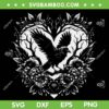 Mystical Raven SVG PNG, Fantasy Crow Tree Love SVG, Womens Gothic Dark DXF SVG PNG EPS