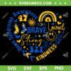 World Down Syndrome Day Awareness 321 SVG, Blue Yellow Heart 321 SVG, Awareness Day DXF SVG PNG EPS