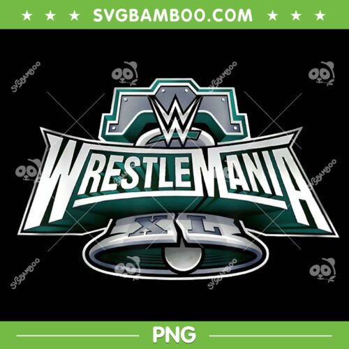 Wrestle Mania 40 PNG, WWE Wrestlemania 40 Official Logo PNG, Wrestlemania XL PNG