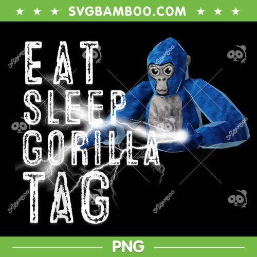 Funny Eat Sleep Gorilla Tag PNG, Gorilla VR Gamer PNG, Gorilla Tag Party PNG