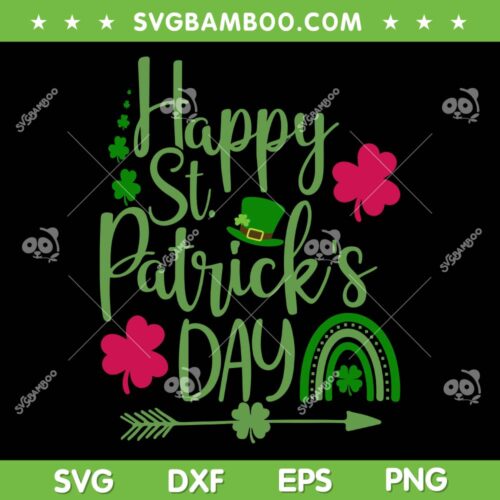 Happy St Patricks Day SVG PNG, Funny Love Lucky Shamrock SVG, Saint Patricks Day DXF SVG PNG EPS