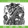 Beauty And The Beast Mandala SVG PNG, Enchanted Rose SVG, Belle Mandala DXF SVG PNG EPS
