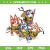 Bluey Ninja Turtle SVG PNG, Bluey Dog Turtle Friends SVG, Leonardo Ninja Turtles And Bluey DXF SVG PNG EPS Bluey Ninja Turtle SVG PNG, Bluey Dog Turtle Friends SVG, Leonardo Ninja Turtles And Bluey DXF SVG PNG EPS