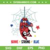 Bluey Spider Man SVG PNG, Amazing Spider Blue Dog SVG, Brave Strong Blue DXF SVG PNG EPS